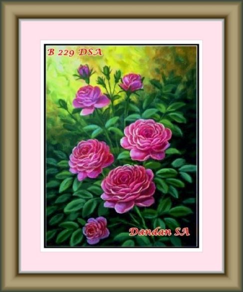  Lukisan  Bunga  Mawar  Segar dan  Ceria LUKISAN  CANTIK KEREN 